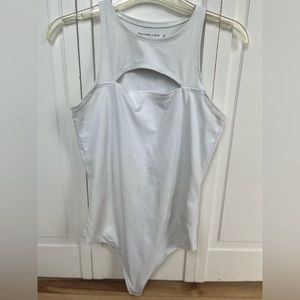 White medium Abercrombie bodysuit